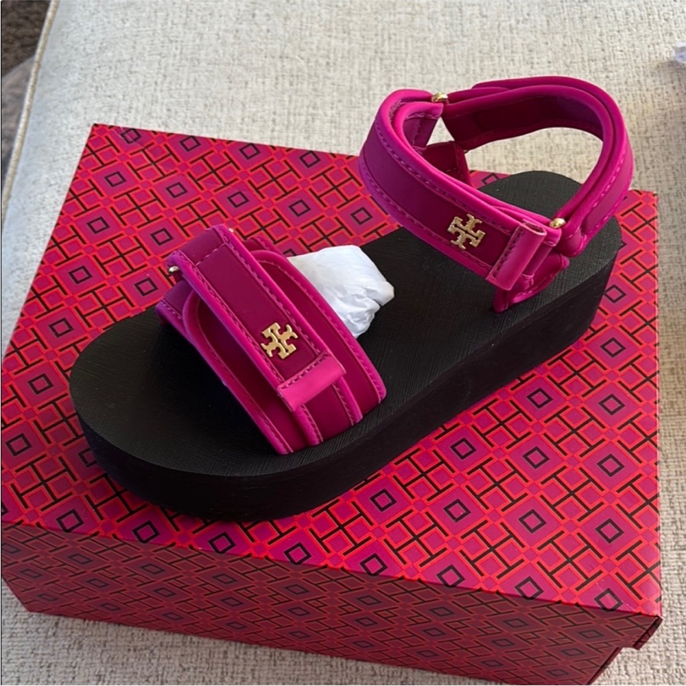 Tory Burch Pink Platform Sandals